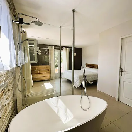 Corail Privée Et Climatisée Pour 10 Personnes Avec Piscine Et Superbe Vue Et Collines à * La Londe-les-Maures